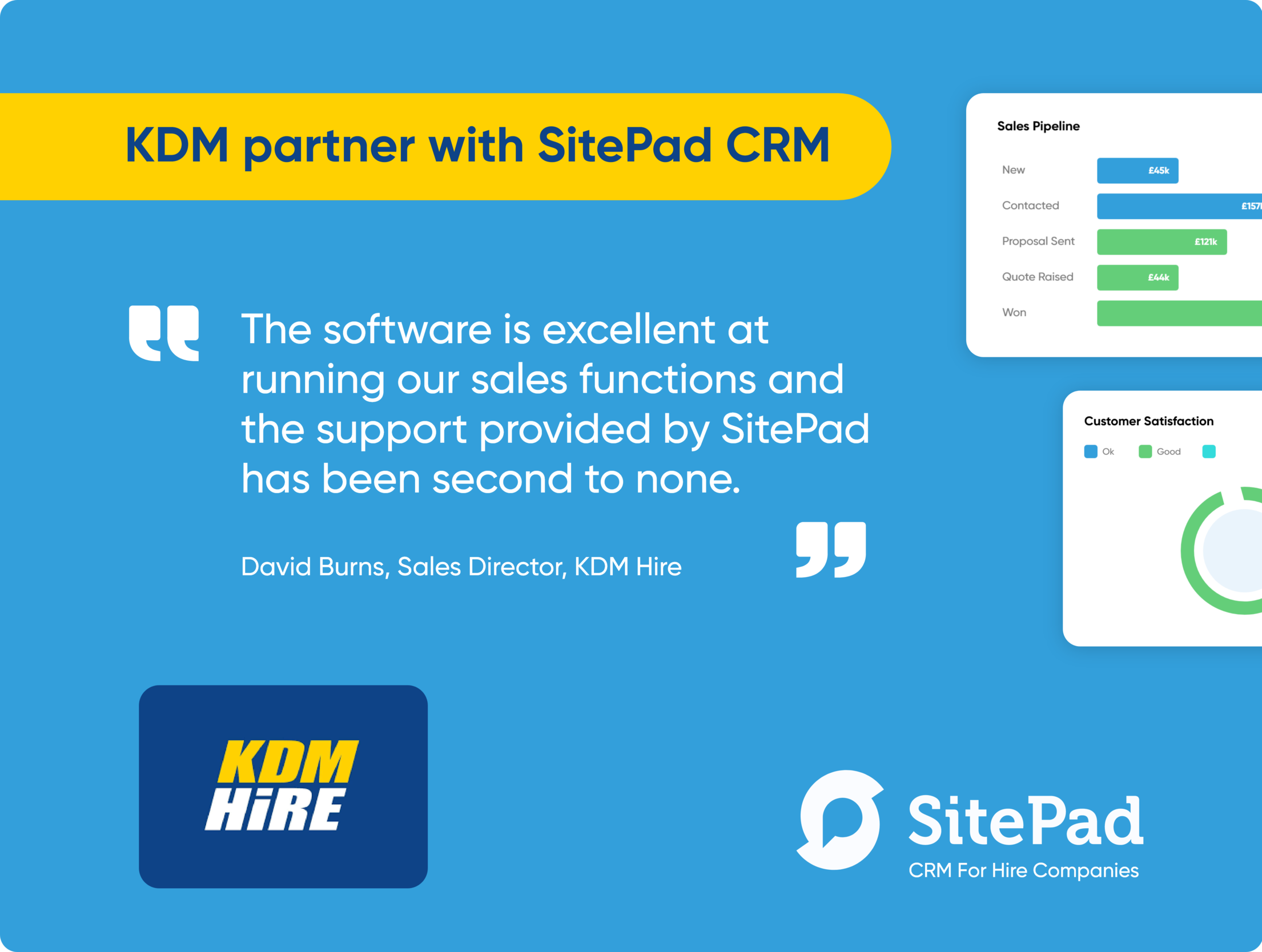 KDM use SitePad Hire CRM to Boost Sales and Efficiency